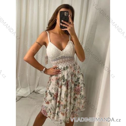 Šaty letní na ramínka dámské (S/M ONE SIZE) ITALSKÁ MÓDA IMPBB22B21841