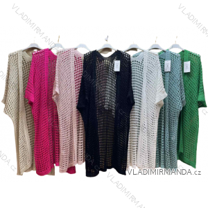 Cardigan gestrickt dünn Langarm Damen Übergröße (XL/2XL ONE SIZE) ITALIAN FASHION IM422916