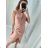 Šaty letní na ramínka dámské (S/M ONE SIZE) ITALSKÁ MÓDA IMPBB22B21841 altrosa S/M
