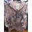 Damen-Langarm-Hoodie mit schwachem Reißverschluss (L/XL/2XL, EINE GRÖSSE) ITALIAN FASHION IMB22181
