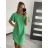 Kurzarm-Sommerkleid für Damen (S / M ONE SIZE) ITALIAN FASHION IMWOP22OP028