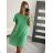 Kurzarm-Sommerkleid für Damen (S / M ONE SIZE) ITALIAN FASHION IMWOP22OP028