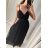 Langes elegantes Damenkleid mit Trägern (S/M ONE SIZE) ITALIAN FASHION IMPSH243670 beige S/M