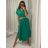 Sommer Midi Kurzarm Sommerkleid (S / M / L ONE SIZE) ITALIAN FASHION IMWA222563 schwarz M / L