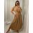Sommer Midi Kurzarm Sommerkleid (S / M / L ONE SIZE) ITALIAN FASHION IMWA222563 schwarz M / L