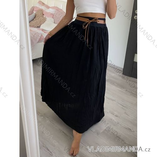 Sukně dlouhá dámská (UNI S/L) ITALSKÁ MÓDA IM722063 schwarz S/M