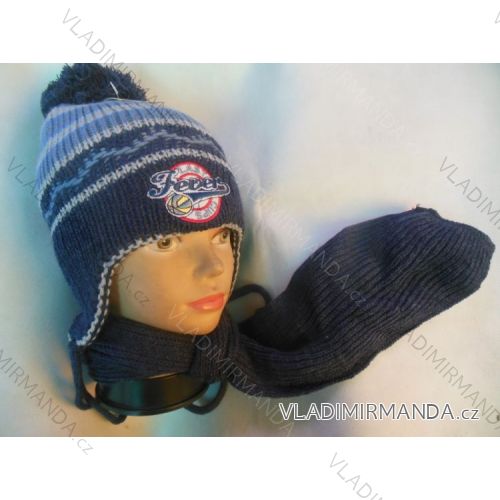 Set Wintermütze und Schal Baby boy (uni) POLSKÁ VÝROBA POL189