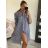 Kleid / Hemd Sommer Damen Strip (uni sl) ITALIENISCHE Mode IM718953
