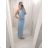Langes ausgestelltes Damenkleid Carmen Shoulders (S / M ONE SIZE) ITALIAN FASHION IMWA221622 M / L neongrün