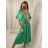Sommerkleid mit langem Hemd und kurzen Ärmeln für Damen (S / M ONE SIZE) ITALIAN FASHION IMWB222483
