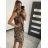 Sommerkleid mit Trägern kurz Damen (S/M ONE SIZE) ITALIAN FASHION IMM22U7832 S/M braun