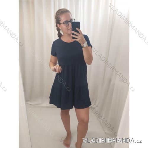 Kurzarmkleid für Damen (Uni L / XL) ITALIAN FASHION IM320003