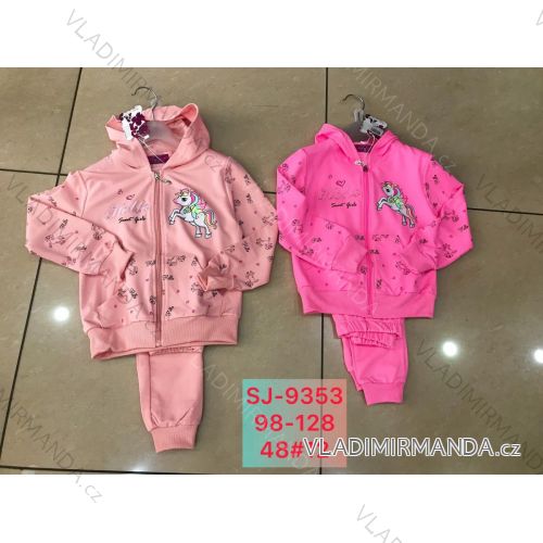 Souprava mikina s kapucí na zip a tepláky dětská dívčí (98-128) ACTIVE SPORT ACT22HZ-8977