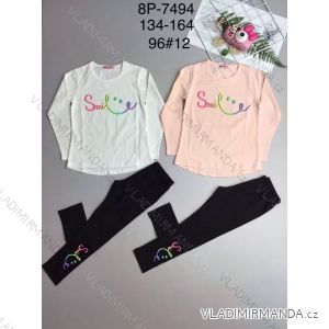 Set aus langärmligem T-Shirt und Leggings für Mädchen (134-164) ACTIVE SPORT ACT228P-7494