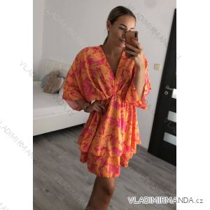 Sommer Kurzarm Sommerkleid (S / M ONE SIZE) ITALIENISCHE MODE IMWY21019