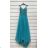 Langes Partykleid für Damen mit Trägern (S/M ONE SIZE) ITALIAN FASHION IMPSH2460030 rosa Lachs S/M