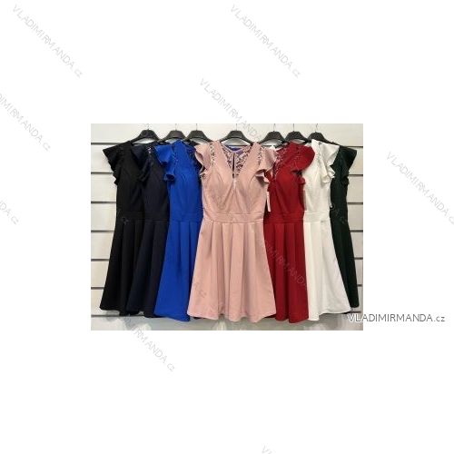 Šaty letní na ramínka dámské (S/M ONE SIZE) ITALSKÁ MÓDA IMPBB22B21841
