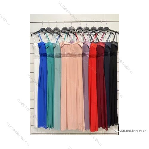 Šaty letní na ramínka dámské (S/M ONE SIZE) ITALSKÁ MÓDA IMPBB22B21841