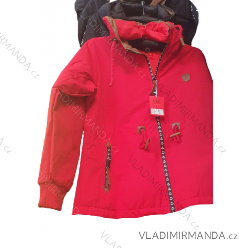 Warme Damenjacke mit langen Ärmeln und Reißverschluss (3XL-6XL) HDFASHION HKD22184