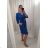Übergroßes, elegantes Kurzarm-Sommerkleid für Damen mit Gürtel (S/M/L/XL ONE SIZE) ITALIAN FASHION IMWB22191