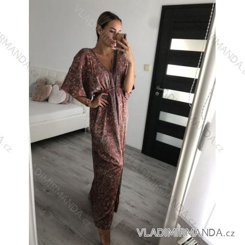 Langes Sommer-Kurzarmkleid für Damen (S / ML / XL) ITALIAN FASHION IMWP22CR1918