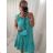 Sommerkleid mit ärmelloser Handtasche Damen (S / M ONE SIZE) ITALIAN FASHION IM422601