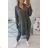 Sweatshirt-Set mit langer Seite, Graphit