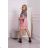 Rotes Velourskleid mit Leopardenmuster