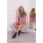 Rotes Velourskleid mit Leopardenmuster