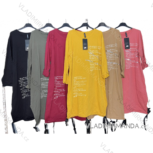 Damen Warmes Langarmkleid (L / XL ONE SIZE) ITALIAN FASHION IM421MIA