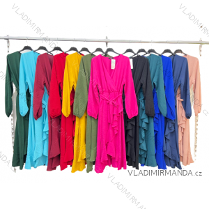 Damen Warmes Langarmkleid (L / XL ONE SIZE) ITALIAN FASHION IM421MIA