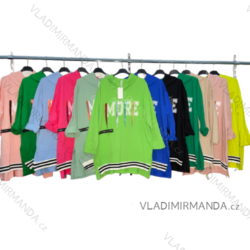 Kleid Oversize Kurzarm Damen (4XL/5XL ONE SIZE) ITALSKÁ MÓDA IM422026