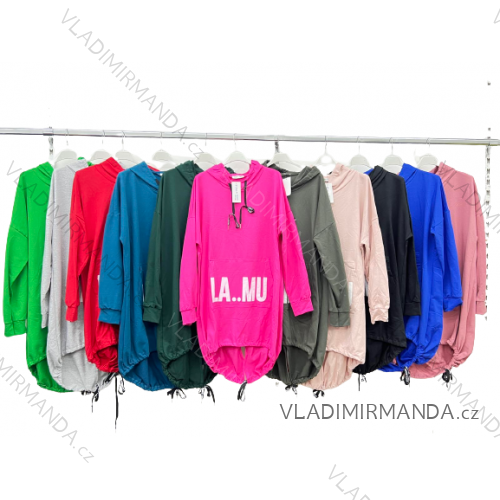 Kleid Oversize Kurzarm Damen (4XL/5XL ONE SIZE) ITALSKÁ MÓDA IM422026