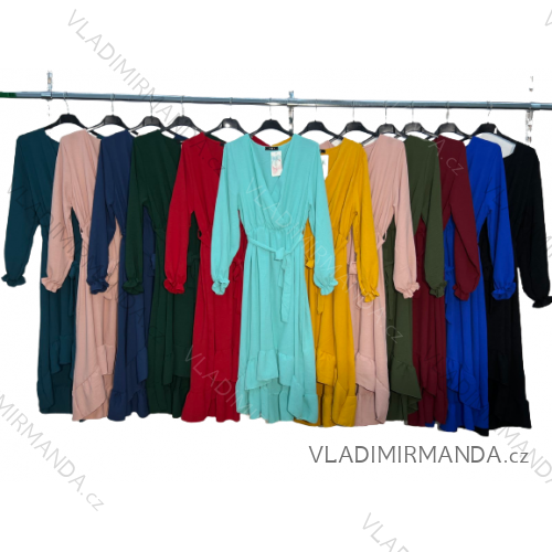Damen Warmes Langarmkleid (L / XL ONE SIZE) ITALIAN FASHION IM421MIA