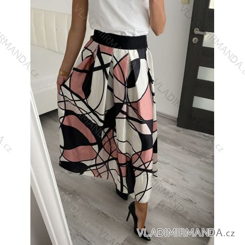Rock lange Sommer Frauen (uni sl) ITALIENISCHE Mode IM918164
