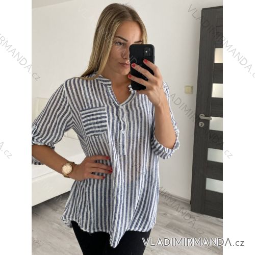 Tunika verlängertes Kleid Mini Kurzarm Damen OVERSIZE (UNI M / 2XL) ITALIENISCHE MODE IM720052