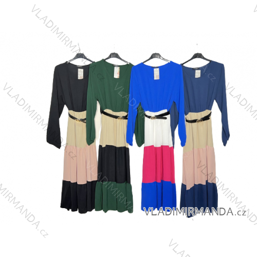 Damen Warmes Langarmkleid (L / XL ONE SIZE) ITALIAN FASHION IM421MIA