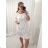 Kurzärmliges Sommerkleid aus Baumwolle für Damen (Einheitsgröße S/M) ITALIAN FASHION IM722253