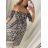 Elegantes Langarmkleid für Damen (S / M / L EINE GRÖSSE) ITALIENISCHE MODE IMWA21002