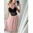 Langer Faltenrock für Damen (Einheitsgröße S/M/L) ITALIAN FASHION IM422891