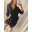 Übergroßes Damen-Langarmshirt aus Baumwolle (S / M ONE SIZE) ITALIAN FASHION IMWM221600