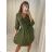 Übergroßes Damen-Langarmshirt aus Baumwolle (S / M ONE SIZE) ITALIAN FASHION IMWM221600