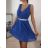 Šaty elegantní bez rukávů dámské (S/M ONE SIZE) ITALSKÁ MÓDA IMM22917 schwarz S/M
