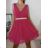 Šaty elegantní bez rukávů dámské (S/M ONE SIZE) ITALSKÁ MÓDA IMM22917 schwarz S/M