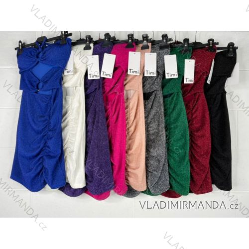Šaty letní na ramínka dámské (S/M ONE SIZE) ITALSKÁ MÓDA IMPBB22B21841