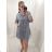 Leinenhemdkleid Kurzarm Damen (S / M ONE SIZE) ITALIAN FASHION IM722110