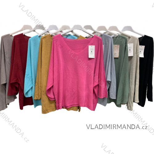 Svetr tenký dlouhý rukáv dámský (XL/2XL ONE SIZE) ITALSKá MODA IMC22575