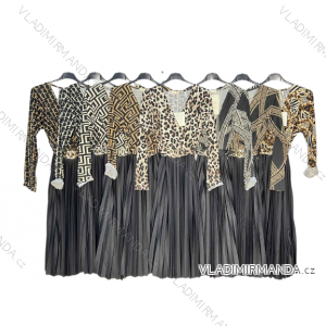 Damen Warmes Langarmkleid (L / XL ONE SIZE) ITALIAN FASHION IM421MIA