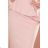 192-13 Elegantes Midikleid mit Rüschen - Puderrosa