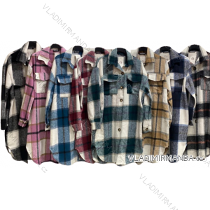 Damen langer Fleecemantel (M / L ONE SIZE) ITALIAN FASHION IMD211105